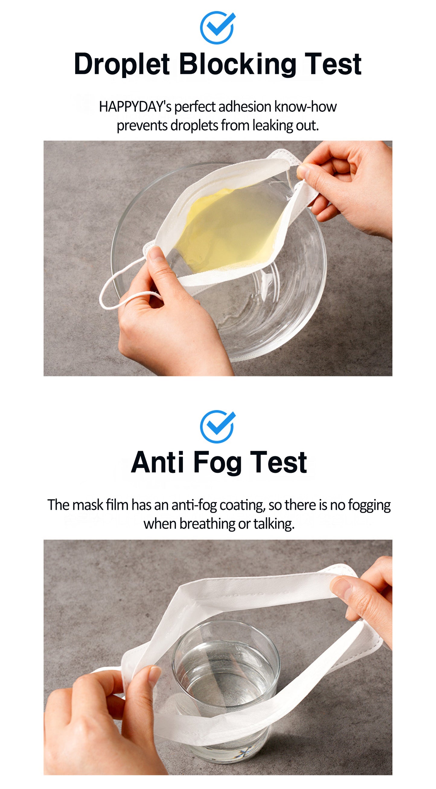 HAPPYDAY Anti Fog See Through Face Transparent Mask for Adult (10 Pieces)